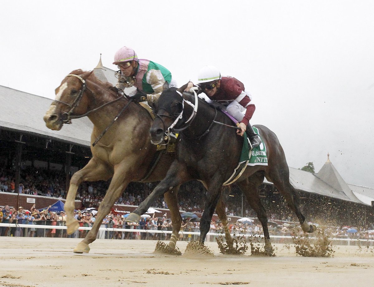 RealBackstretch's tweet photo. Elite Power powered its way down the stretch to catch Gunite in the 39th Running of the Alfred G. Vanderbilt at Saratoga Saturday. @iradortiz rode the winner. #TeamMott Congratulations 🍾 https://t.co/B2ixgGT2Kx