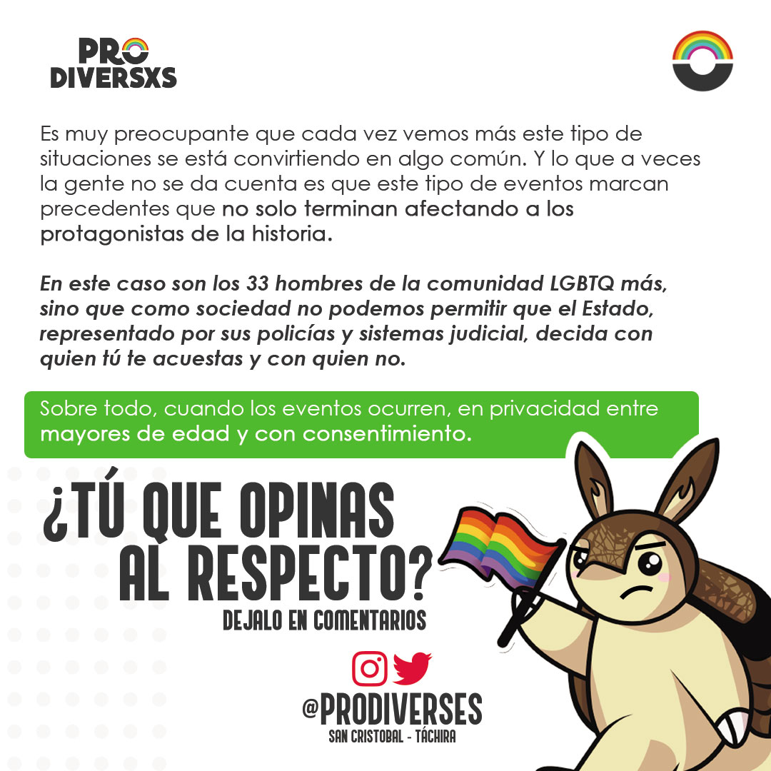 Todxs debemos condenar este hecho, que más que penoso deja la puerta abierta al miedo, al terror y al odio. Lo que es contra uno, debe ser contra todxs. #JusticiaParaLos33