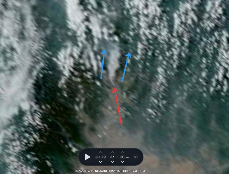 #EagleBluffFire GOES. 23:20 UTC.