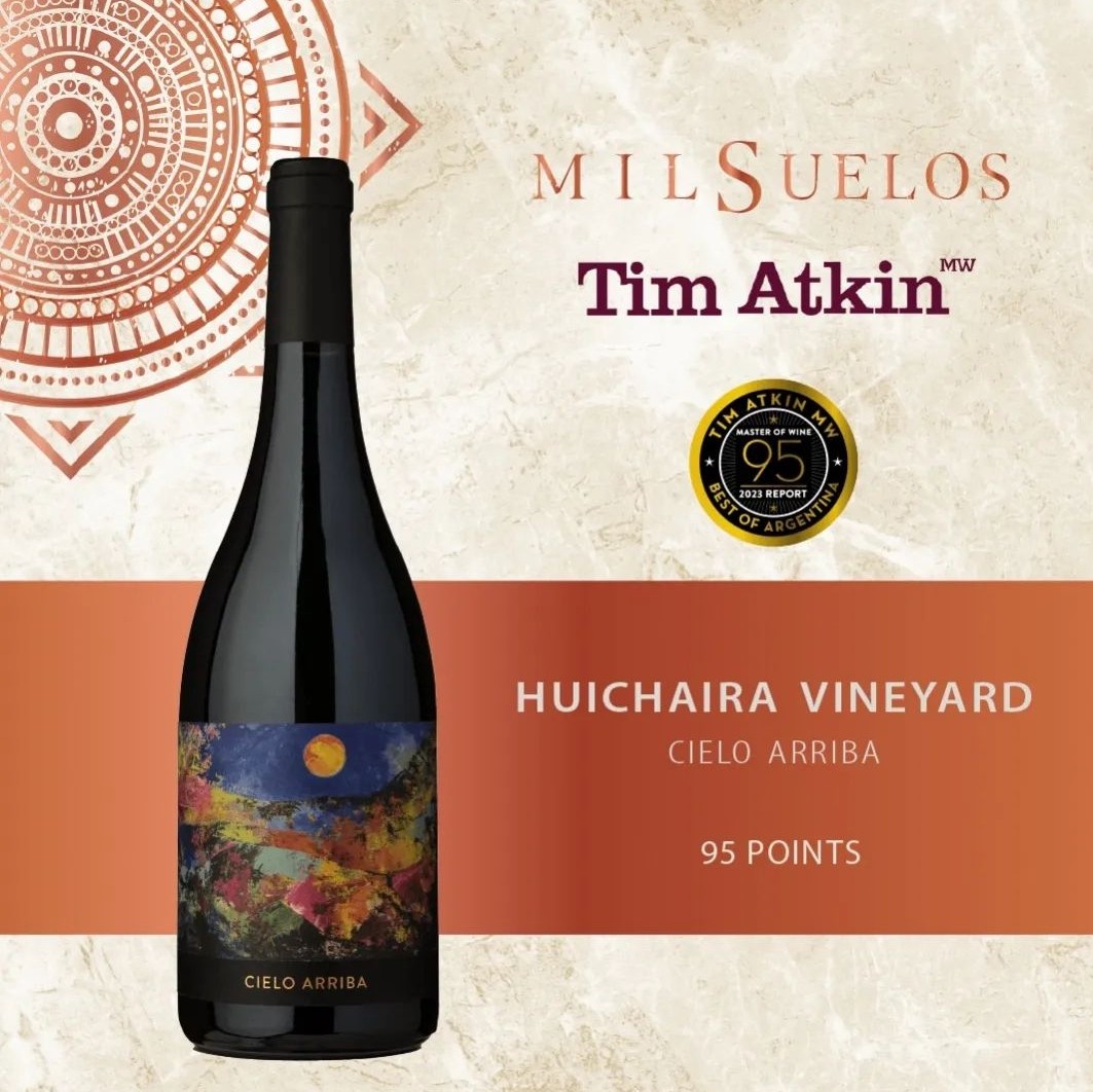En su Argentina Special Report 2023, el crítico internacional <a href="/timatkin/">Tim Atkin</a> calificó con 95 puntos a Cielo Arriba 2021, nuestro tinto de Huichaira (Jujuy). Además, lo incluyó en la lista de los mejores red blends del país. ¡Un honor!