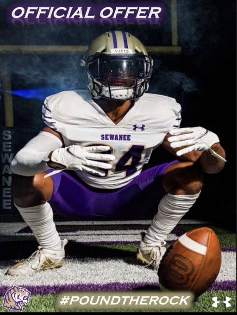 ZFegyak's tweet photo. After a great conversation with @jacobfloyd_  I am blessed to say i’ve received my first offer from @SewaneeFootball !! https://t.co/MRM6gZWCzz