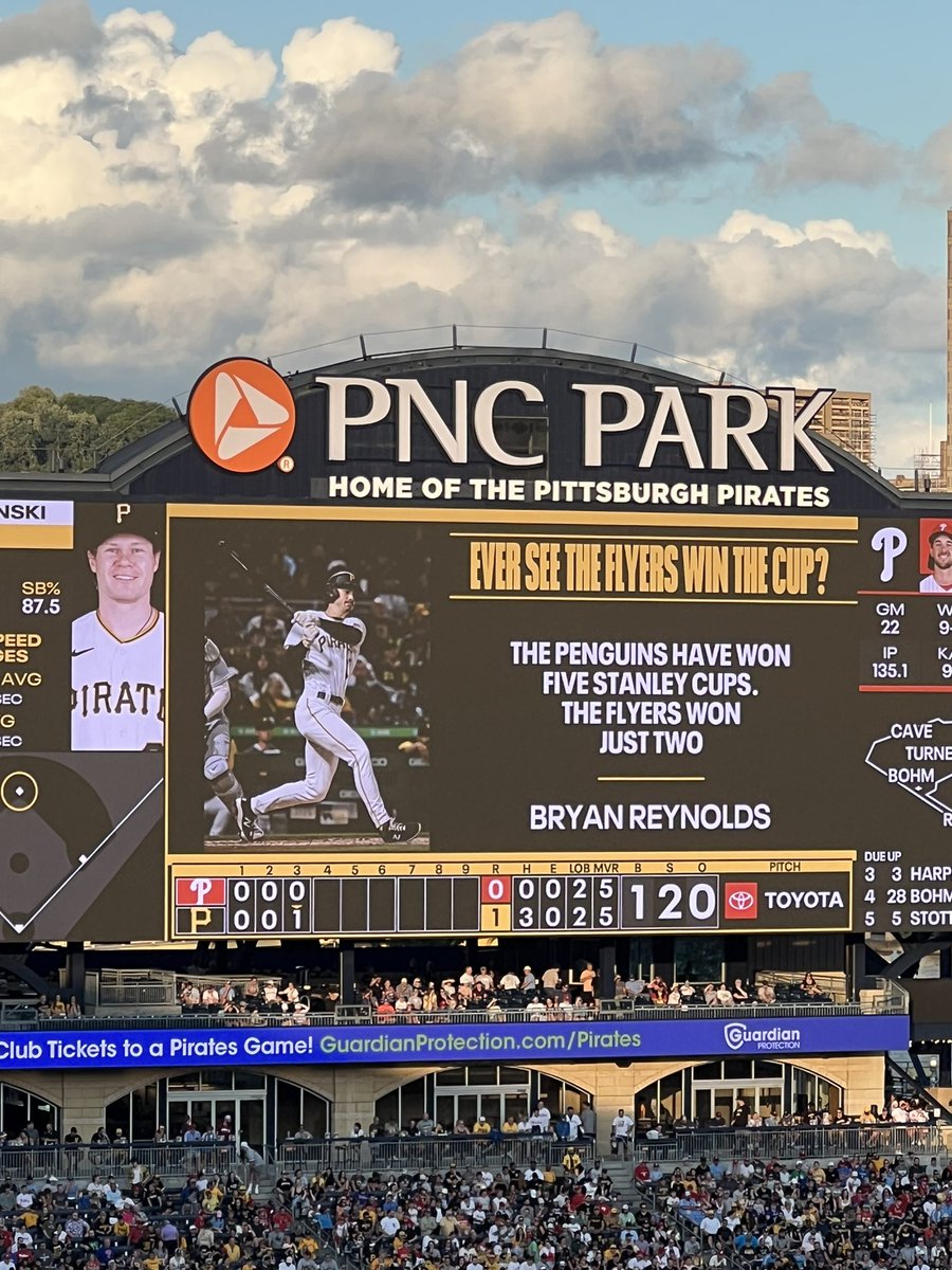 __thegrayarea's tweet photo. Philadelphia (as a whole) is being dogwalked by the Pirates scoreboard operator https://t.co/kjIFqwu3MI