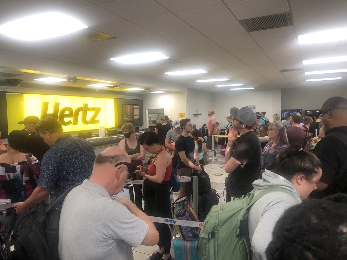 Karla Pearce (@karlacpearce) on Twitter photo Hey <a href="/thriftycars/">Thrifty Car Rental</a> RDU Airport, I’ve been in this line for over an hour and there are STILL 20 people in front of me. You have 1 staff member on the desk. This surely isn’t the level of service you aspire to? The Hertz line is moving significantly more quickly! #youcandobetter Hey <a href="/thriftycars/">Thrifty Car Rental</a> RDU Airport, I’ve been in this line for over an hour and there are STILL 20 people in front of me. You have 1 staff member on the desk. This surely isn’t the level of service you aspire to? The Hertz line is moving significantly more quickly! #youcandobetter