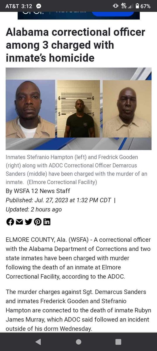 Update: 

1/ The Tweet about the officer involved beaten and death of Mr. Murray at Elmore was deleted in light of the fact that Mr. Murray was beaten by officers before he ever came into contact with the two incarcerated individuals that are also charged in the homicide.