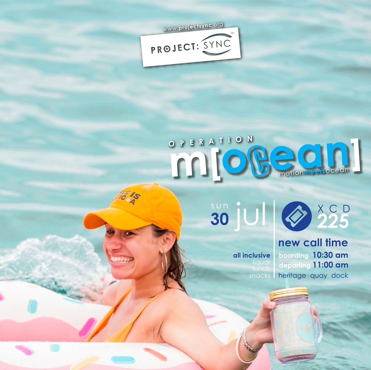 CautionExp's tweet photo. Pay Attention To Our New Call Time ! Boarding Begins at 10:30 AM | #Mocean #MotionMeetsOcean #ProjectSync https://t.co/rtZ9R5m7ge