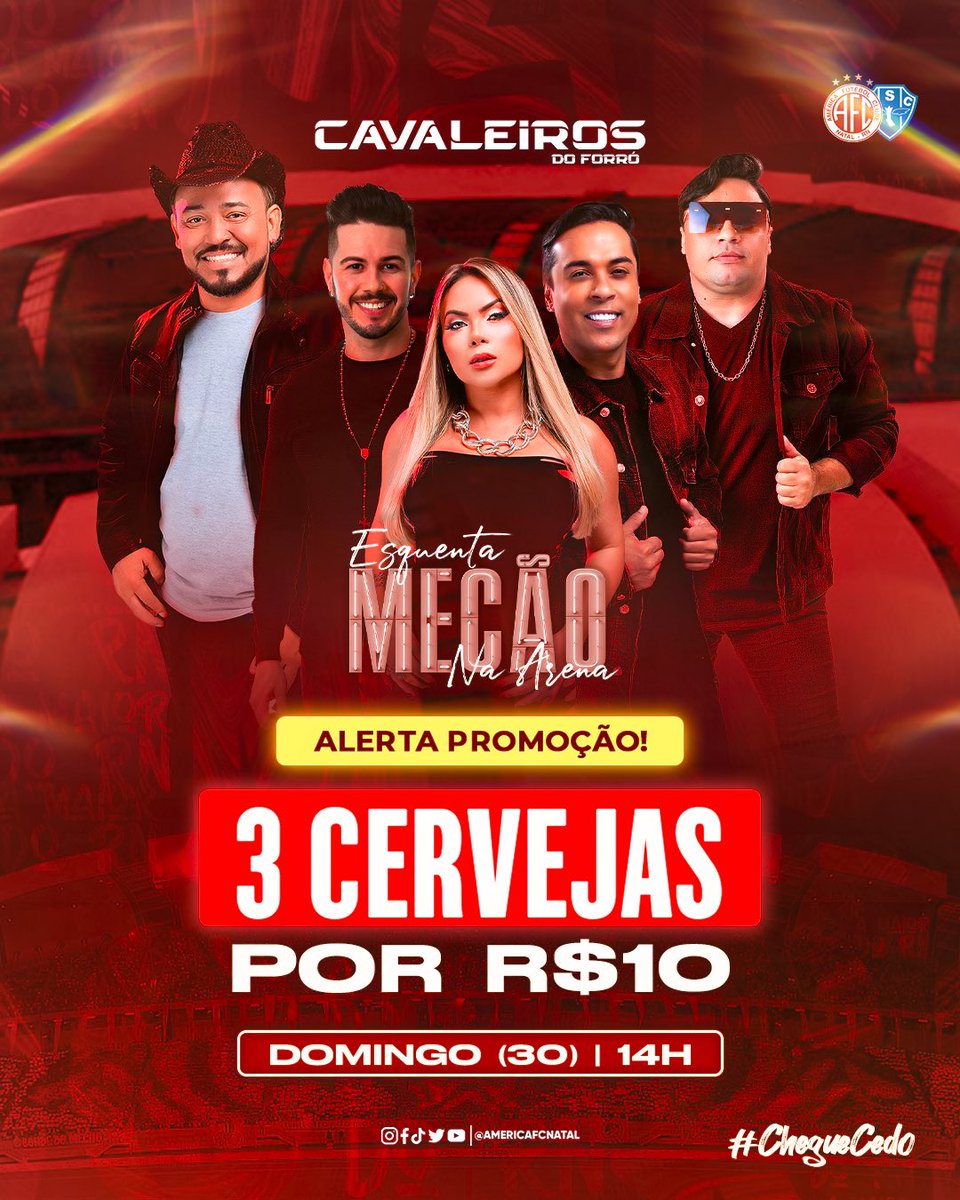 AmericaFCNatal's tweet photo. Amanhã (30) é dia de torcer com três geladas mão! 👀 🍻
SIMBORAAAA!
#mecãodomeucoração #AmaiordoRN
#RN #América #AméricaFC https://t.co/5Gm5pFOg6o
