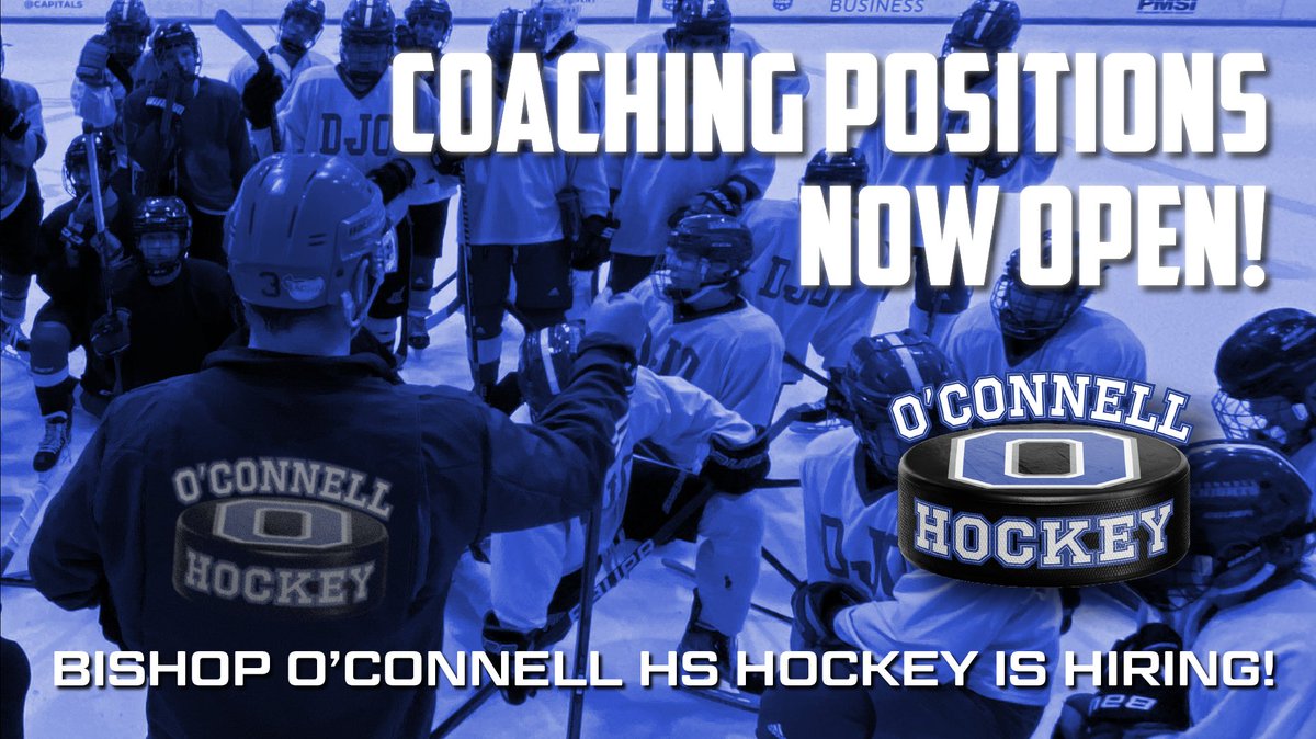 COACHES!  <a href="/OConnellHockey/">O'Connell Ice Hockey</a> is seeking new &amp; experienced coaches to fill Varsity Assistant, JV Head &amp; JV Assistant Coach roles in our program.  

To apply, see the links at linktr.ee/oconnellhockey, or contact Varsity Head Coach Thomas Brooks at tbrooks@bishopoconnell.org.