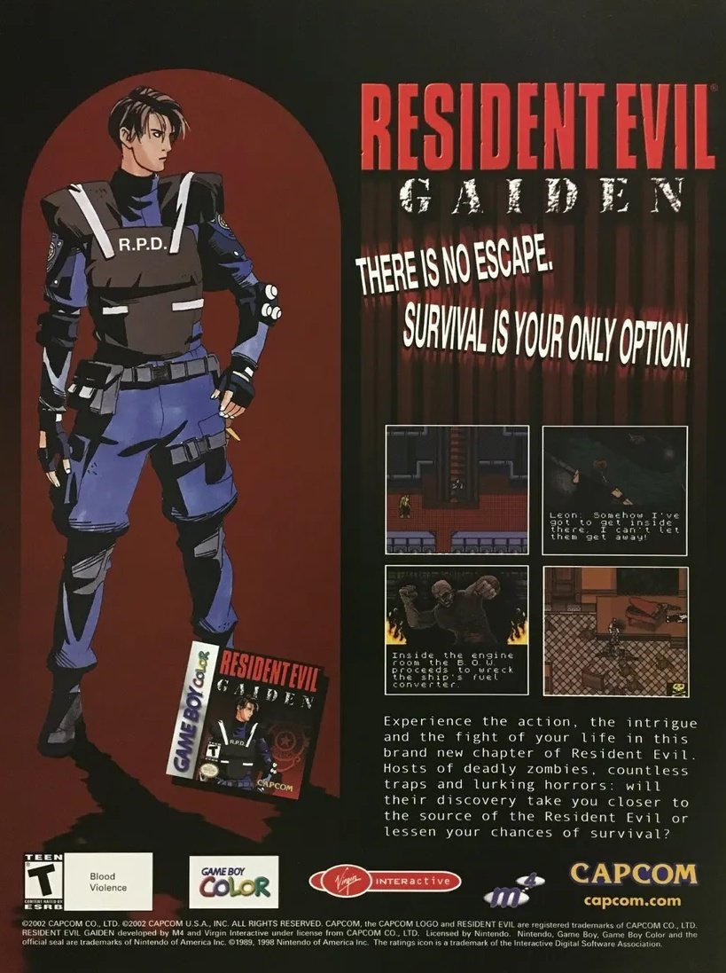 ResiEvilCentral's tweet photo. Resident Evil Gaiden Magazine Advert

🗓️ 2002 https://t.co/seM9qJSH7g