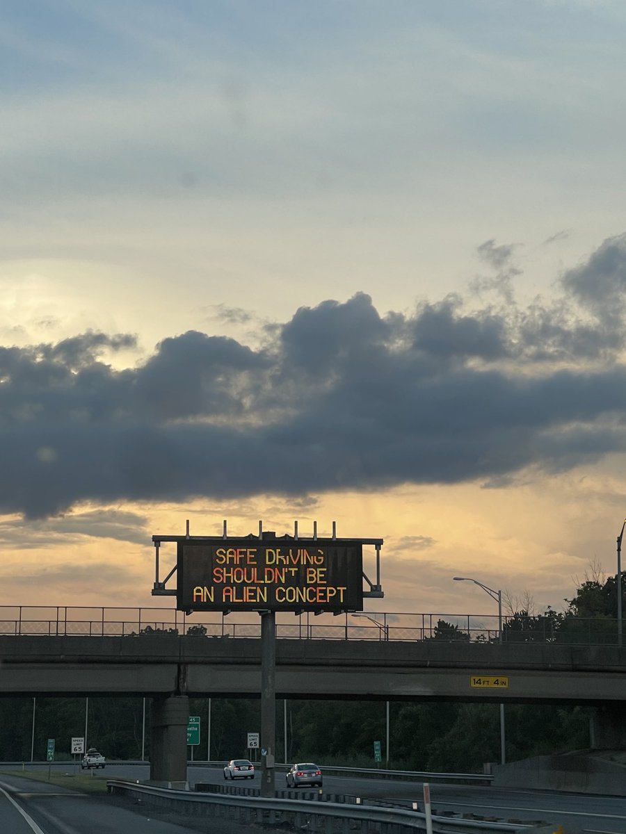 Natallmighty's tweet photo. These road signs aren’t sneaky … I see you nj 👀 https://t.co/vxmZ2aJJt3
