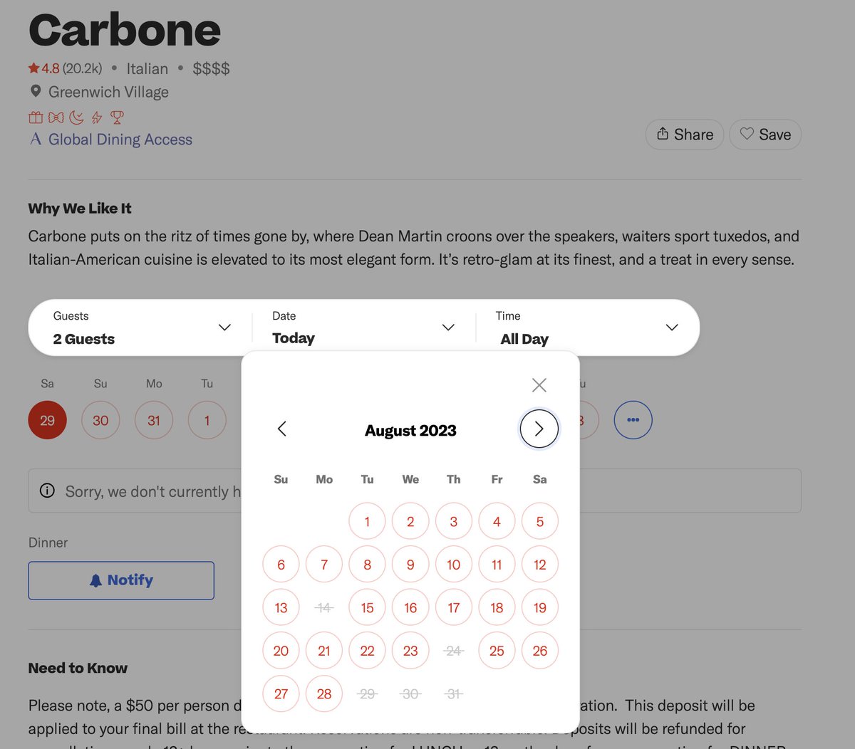 citamarketplace's tweet image. NYC Reservation Culture. 🧵

Booking a reservation at any exclusive restaurant in NYC has long been impossible no matter who you are. You will spend weeks if not months waking up right at 10am just to find that all the reservations have already been booked. 

Why is this?