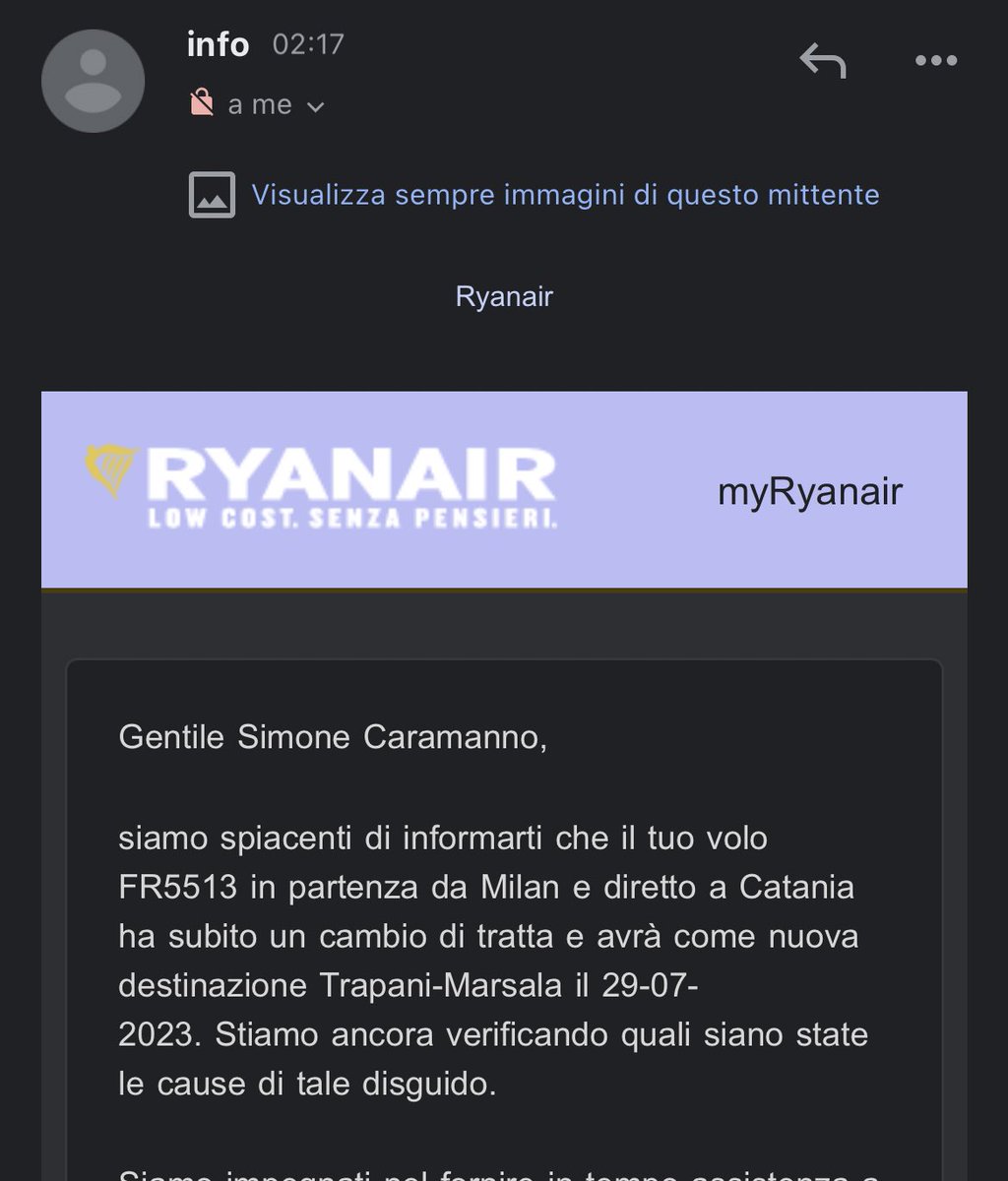 SimoneCaramanno's tweet photo. Grazie @Ryanair_IT , peccato che il volo è atterrato alle 17:15. Tempismo perfetto.
FR5513 https://t.co/3Rl3eRqQsP