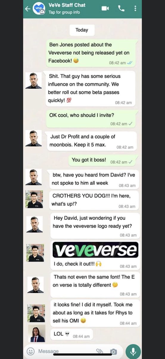 Vevenation1's tweet image. #veve staff chat got leaked. Wild
@DavidYuNZ @veve_official #veveverse