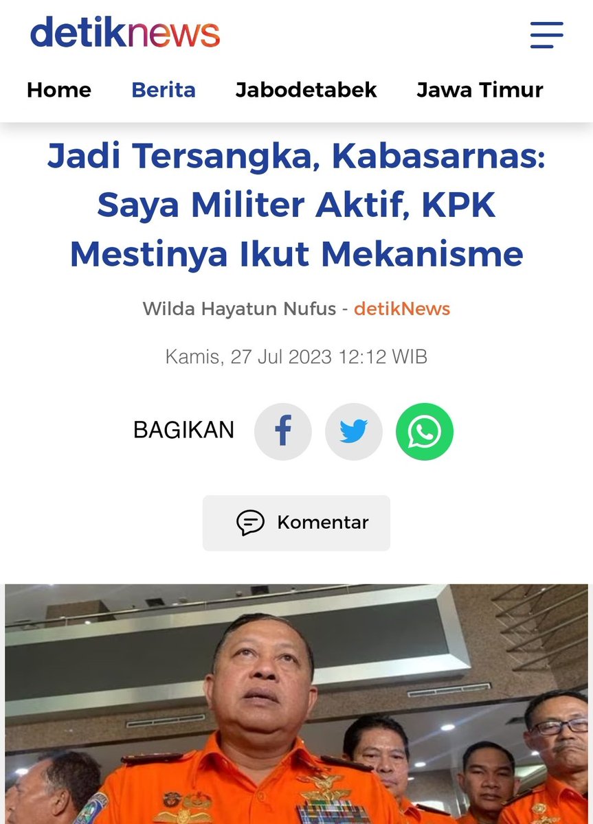 Tita83079013's tweet photo. Rusak tatanan hukum kita. Sepertinya TNI punya negara sendiri yg ga boleh di sentuh hukum negara. https://t.co/0Y1RjgpsDo
