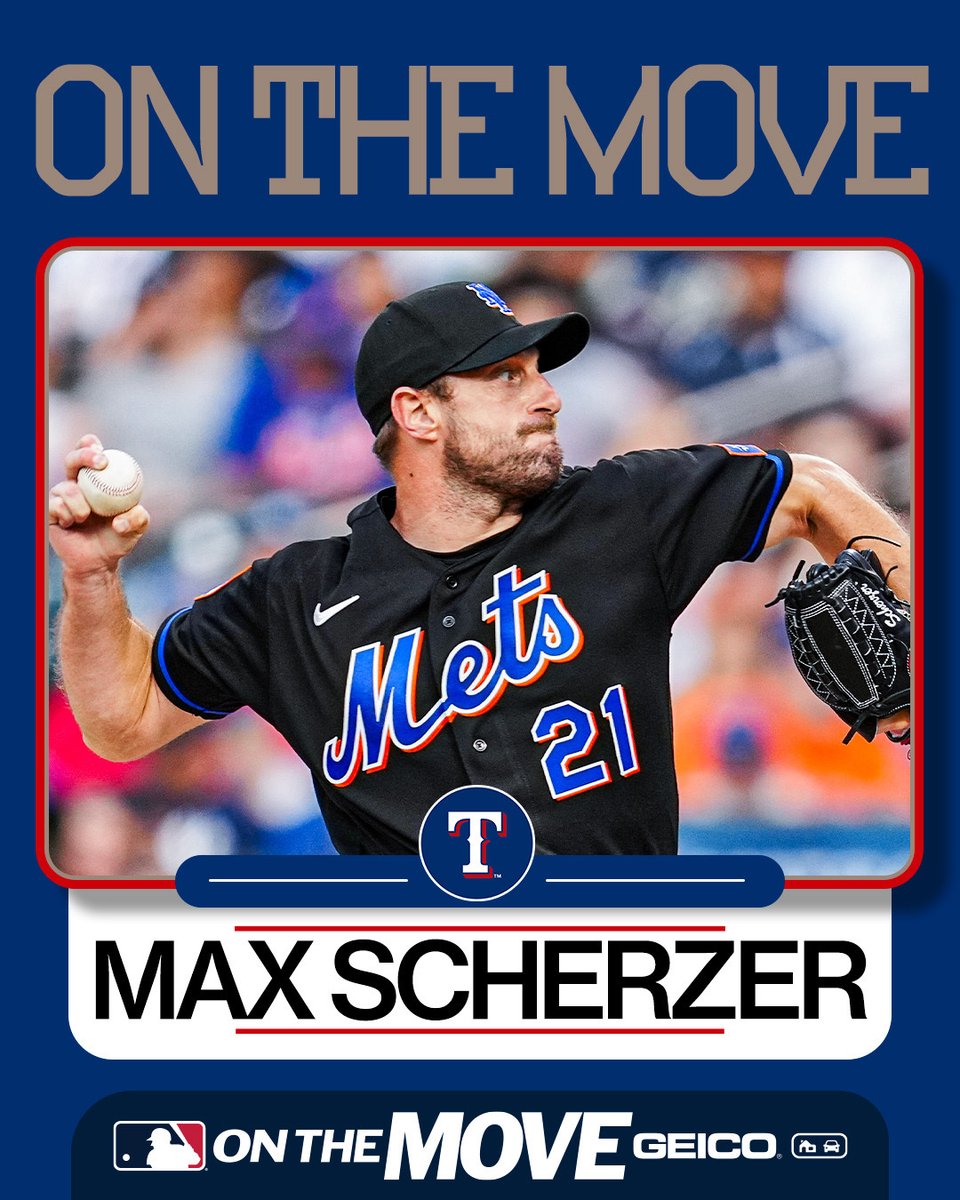 The Rangers have reportedly acquired RHP Max Scherzer from the Mets according to MLB.com's @Feinsand.