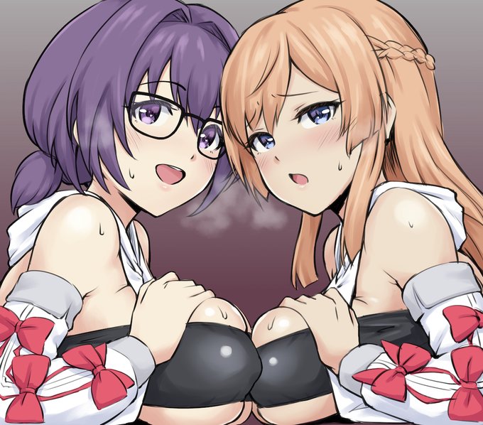 アリスギアの花浪ちゃんと絵伝ちゃん落書き。 