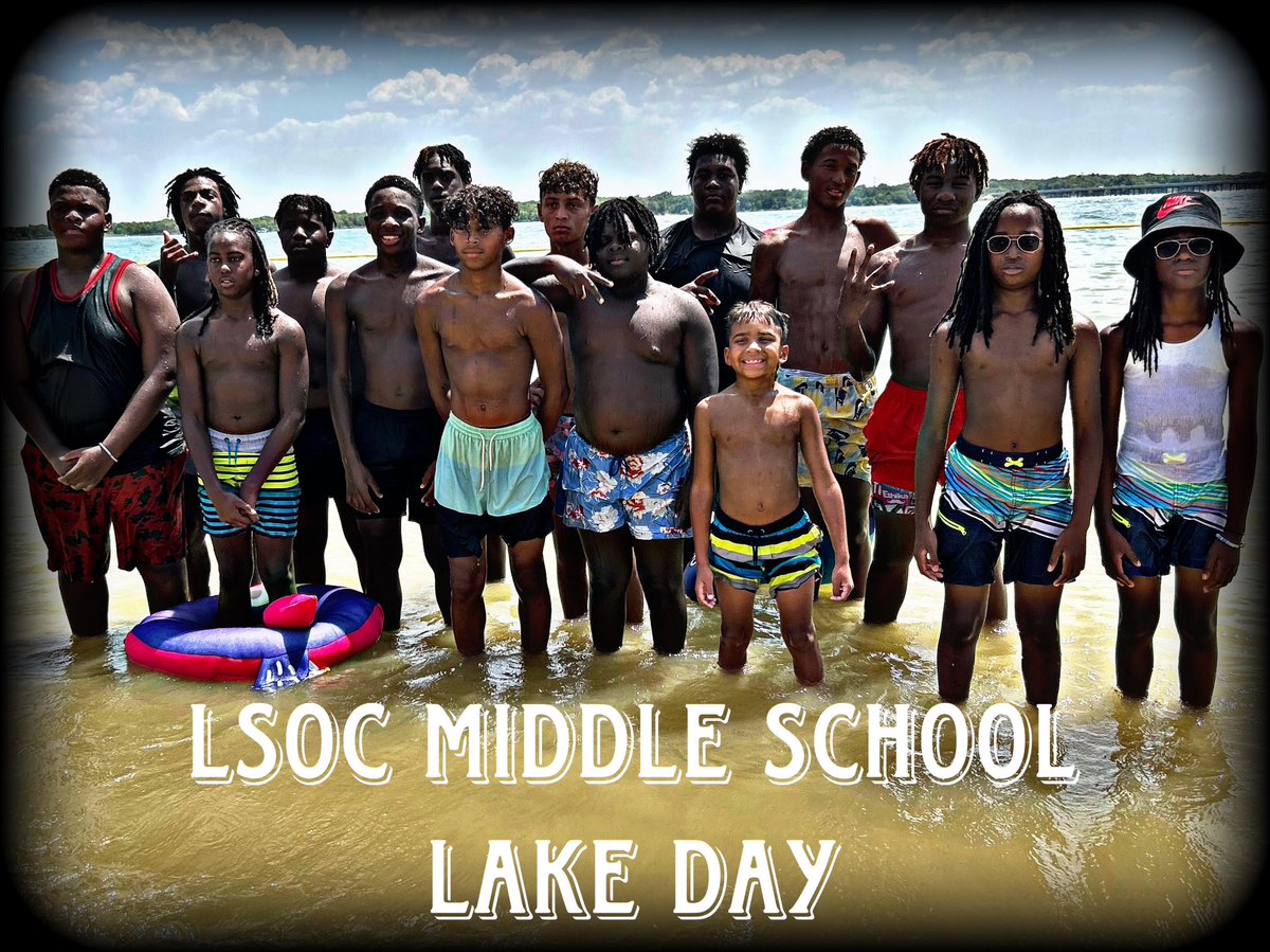 Summer 2023 <a href="/LSOCFootball/">LSOC Football</a> Middle School Lake Day was a success.  Fun, Family, and Football.