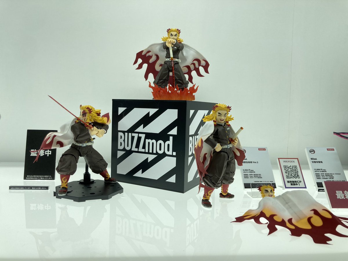 aniplex_plus's tweet photo. 【🌞#WF2023S 展示情報🏝】

『BUZZmod. 煉󠄁獄杏寿郎』が
バージョンアップして登場🔥

「BUZZmod. 煉󠄁獄杏寿郎 Ver2.」が予約受付開始🎉

"羽織の可動布化""新規表情パーツ"などが加わった
新たな炎柱をご覧ください👀

▼詳細はこちら
https://t.co/uhKuzqiwx6
🚚7/31まで送料無料🚚
#鬼滅の刃 https://t.co/VylaBYXEj6