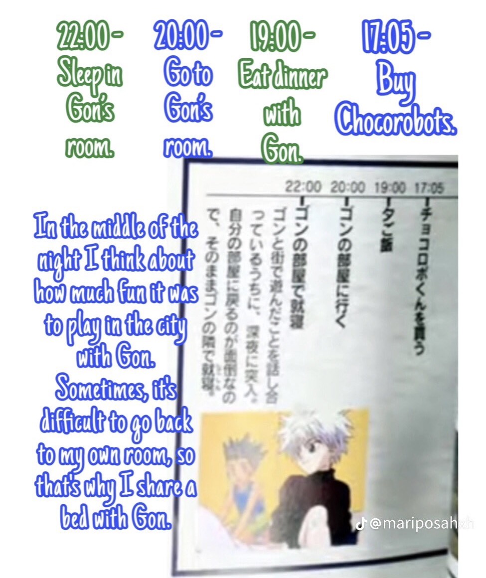 garfhater2001's tweet photo. they canonically cuddle but the show never acted on it. they canonically cuddle but theres not any official art. not even niuya. they canonically cuddle but the closest thing we have is niuyas fucking official art of killua holding his stupid ass gon plushy like some idiot https://t.co/l9ueb6nVkq
