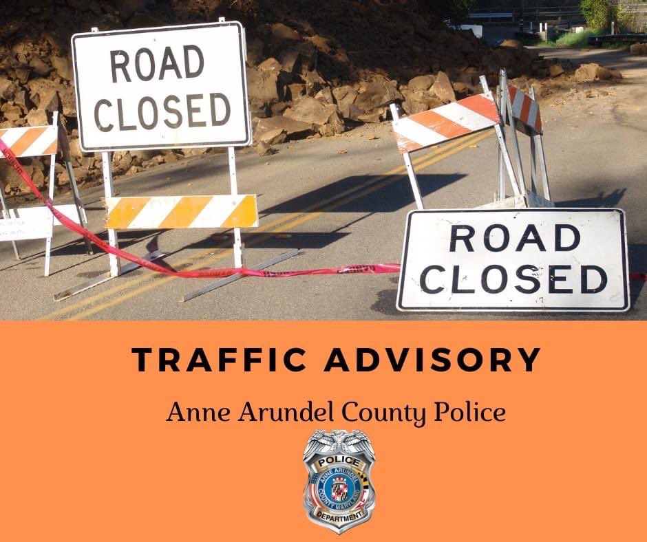 AACOPD's tweet photo. Attention Southern District:

Central Avenue E is closed in both directions between Mayo Road and Muddy Creek Road due to downed trees and powerlines. No estimate at this time for reopening. https://t.co/V2meG7TAzg