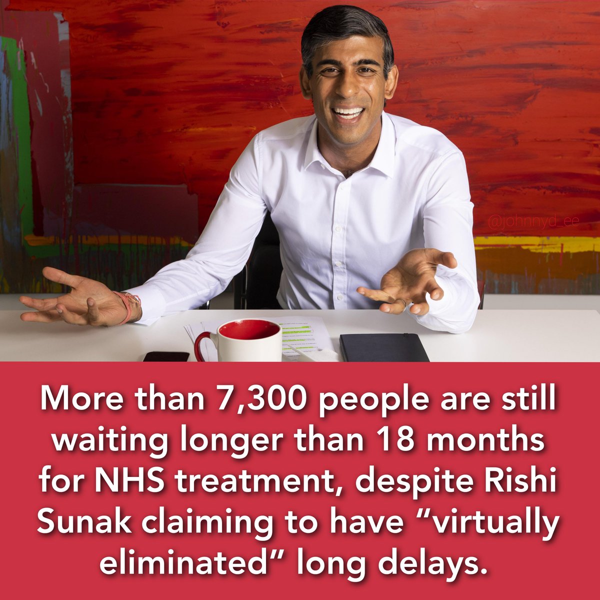 🚨 @RishiSunak has repeatedly claimed victory on the health service’s target for clearing backlogs - including at last week’s #PMQs. 

#NeverTrustATory
#SlipperySunak 
#FishiRishi 
#ToryLies
#ToriesUnfitToGovern
#ToriesDestroyingOurNHS

mirror.co.uk/news/politics/…