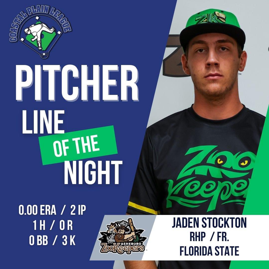 Coastal Plain League (@cplbaseball) on Twitter photo July 29's Lines of the Night go to <a href="/FloFlamingos/">Florence Flamingos</a> Noah Stout (<a href="/francismarionu/">Francis Marion University</a> ) and <a href="/AsheboroCPL/">Asheboro ZooKeepers</a> <a href="/jadenstockton45/">Jaden Stockton</a> Jaden Stockton (<a href="/FSUBaseball/">FSU Baseball</a> ) July 29's Lines of the Night go to <a href="/FloFlamingos/">Florence Flamingos</a> Noah Stout (<a href="/francismarionu/">Francis Marion University</a> ) and <a href="/AsheboroCPL/">Asheboro ZooKeepers</a> <a href="/jadenstockton45/">Jaden Stockton</a> Jaden Stockton (<a href="/FSUBaseball/">FSU Baseball</a> )