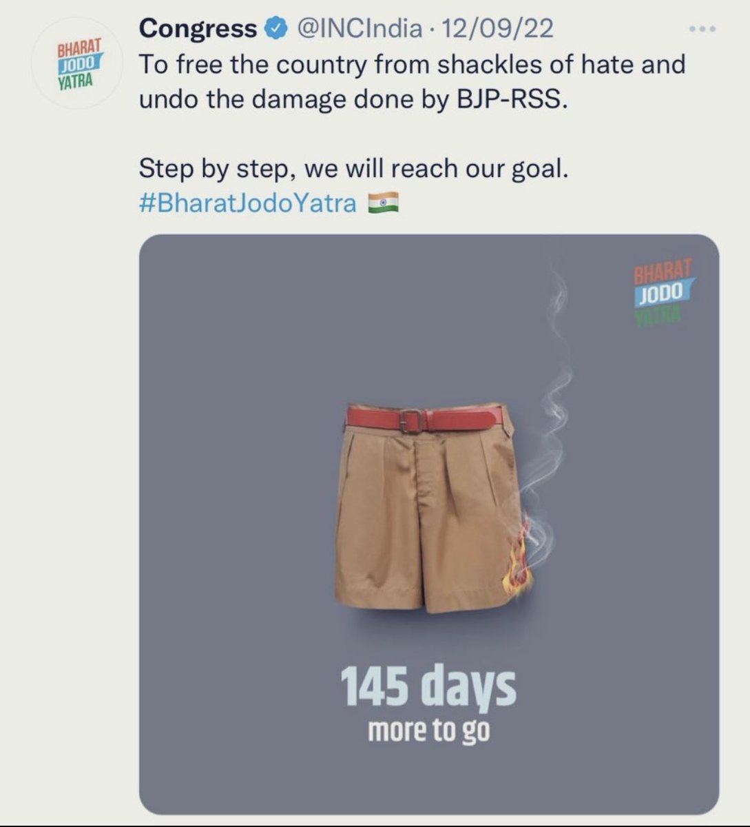 ChillamChilli's tweet photo. Congress Started their Bharat Jodo Yatra from Kerala with this Post. #JustSaying https://t.co/PsYtK7JDXw
