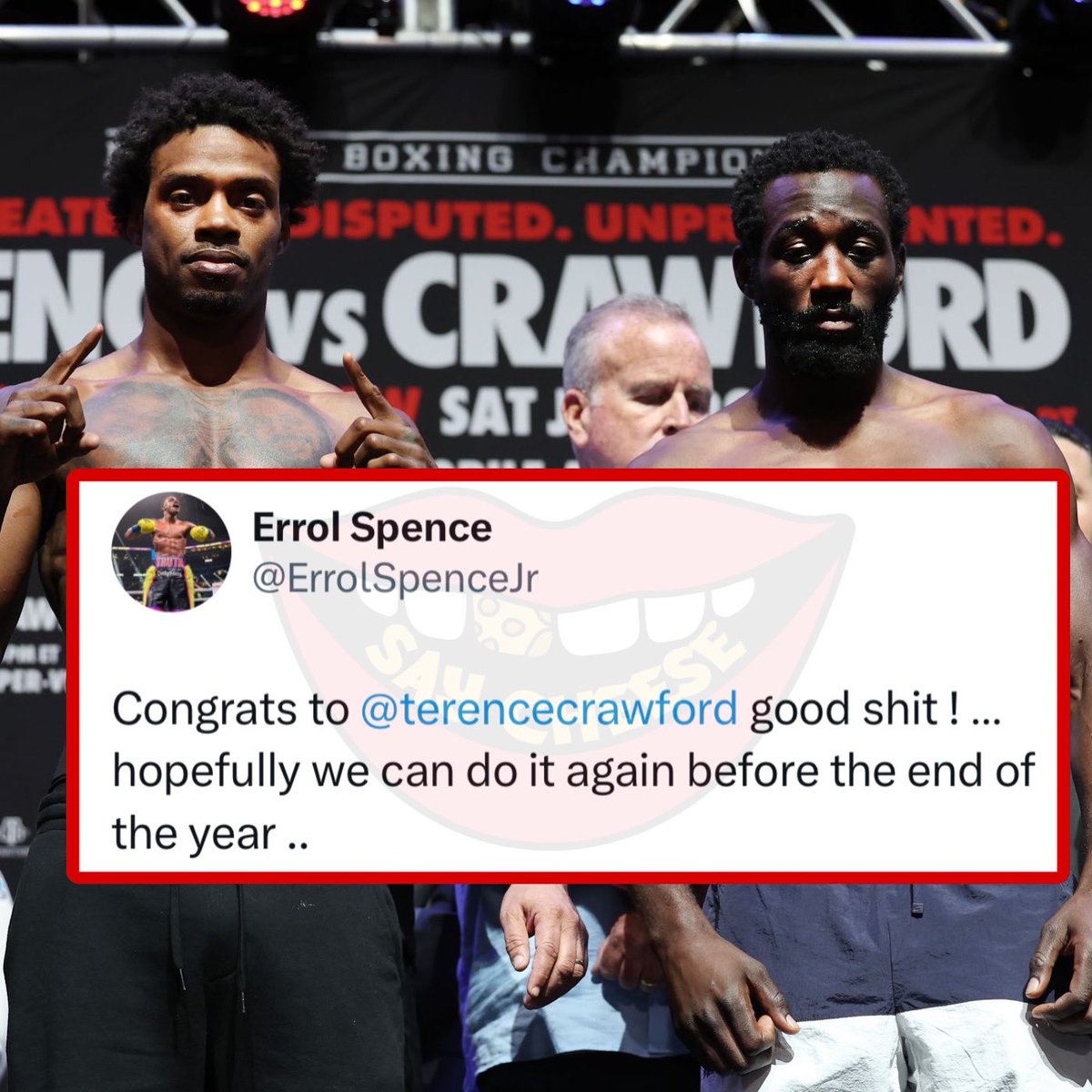 Errol Spence wants to rematch Crawford in December.