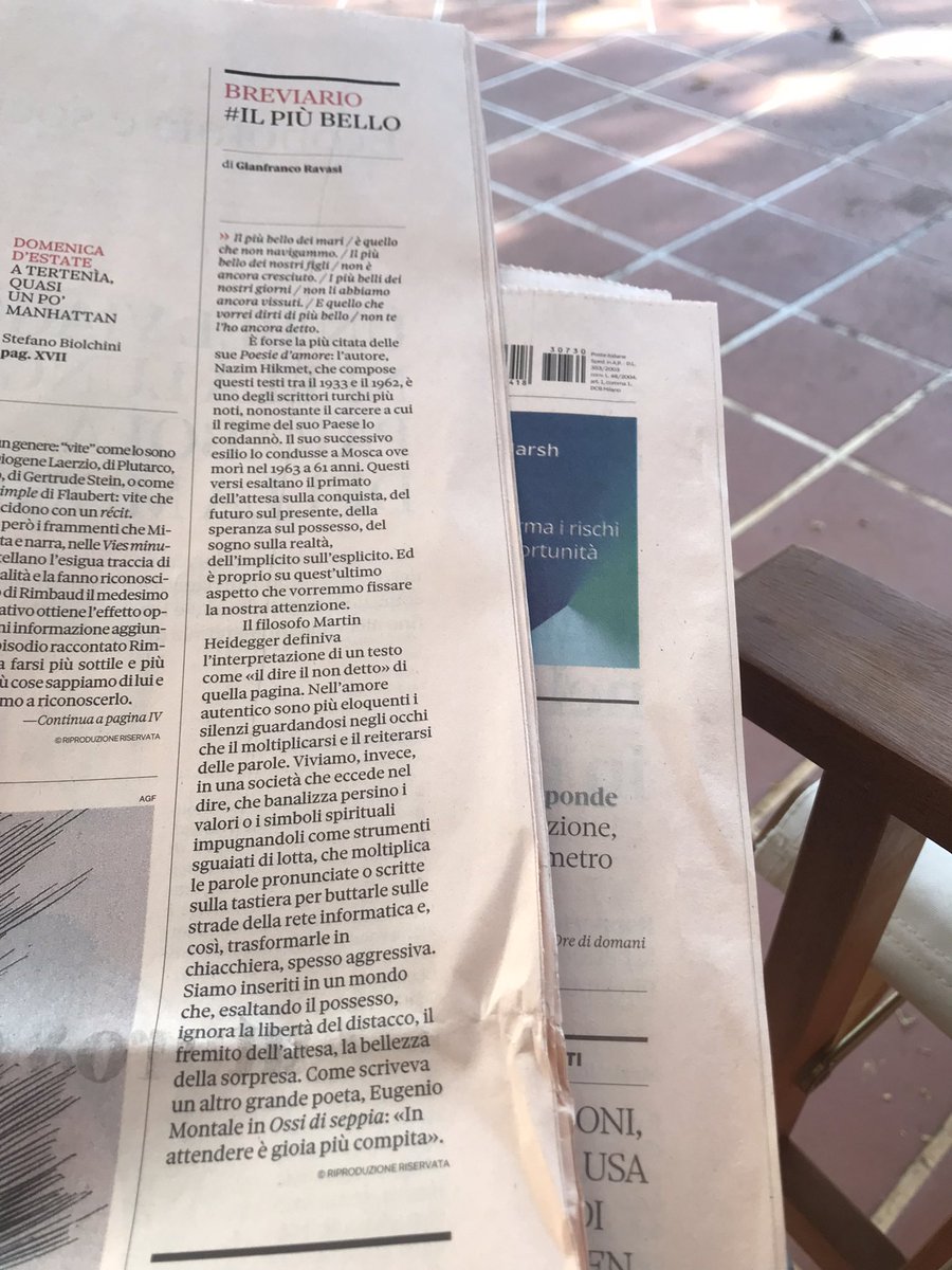 bottafranco2's tweet photo. Il pezzo di Ravasi oggi sul domenicale de il Sole 24 Ore https://t.co/XSNTMAqbdP