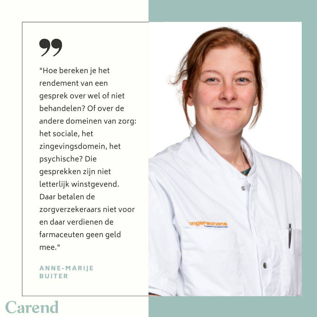 'Palliatieve zorg vang je niet in een verdienmodel.'

Eerder geschreven, maar nog steeds actueel: interview met longarts Anne-Marije Buiter:
carend.nl/artikel/een-ap…