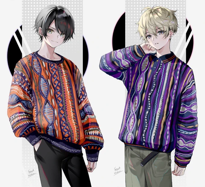 お洋服を描くのが好きです