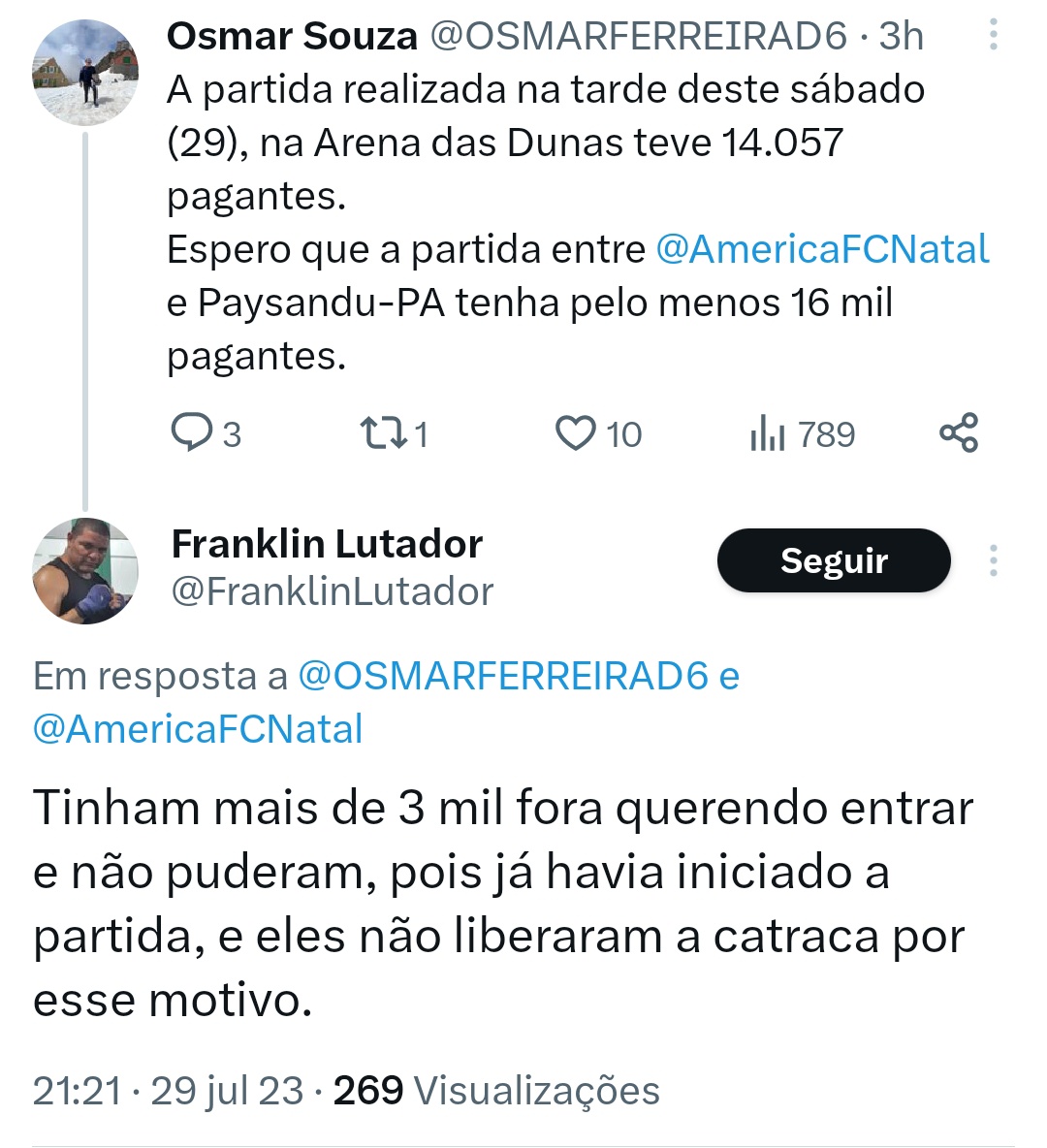 thiagosilva0608's tweet photo. @Ludson_Pinheiro @Portalabcfc Segundo esse camarada chamado Franklin lutador, o motivo foi esse aí, 3 mil do lado fora kkkkkkk https://t.co/HWZ83IsJwi