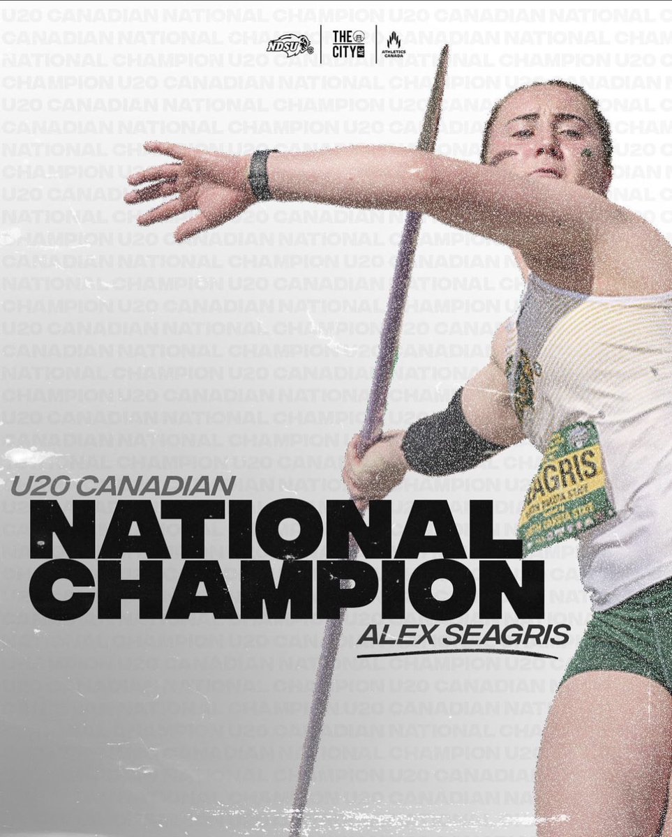 BorderCity_AC's tweet photo. Alex Seagris is your U20 @AthleticsCanada National Javelin Champion!!! Congratulations Alex! #thecityac #throwjumprunfortheborder
@NDSUTrackField 
@NDSUathletics https://t.co/4EDwdTfMZ0