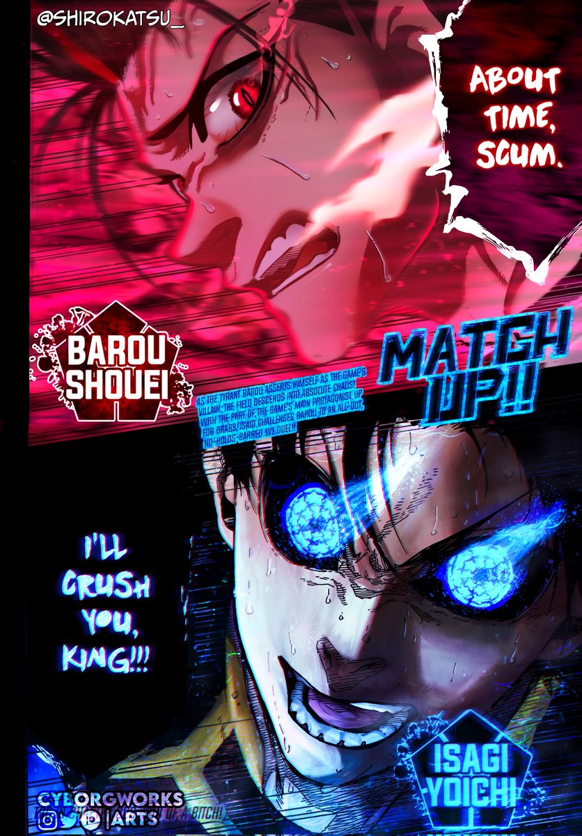 cyborg_works's tweet photo. Isagi sets out to Defeat King!
Blue Lock 227 Manga Coloring

Collab with @Shirokatsu_ !
King by Michon
Isagi by me

#BlueLock #BlueLock227 #MangaColoring #Isagi #King https://t.co/LXuZvqCWdV