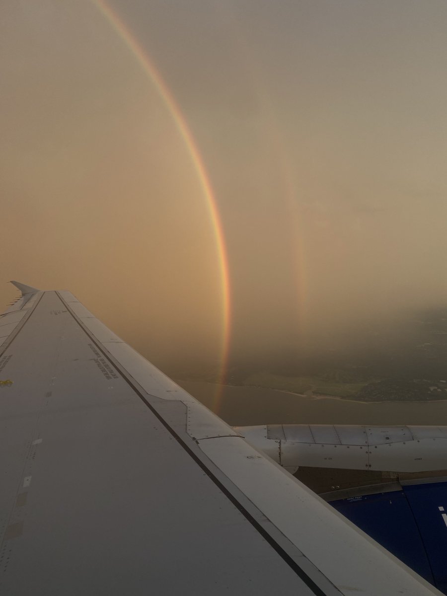 saw something really fucking cool on my flight home today #doublerainbow #flightview #stormyskies