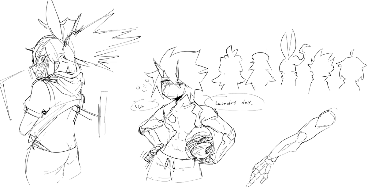 Old doodles and Renders of irrelevant OCs Tana and Prota