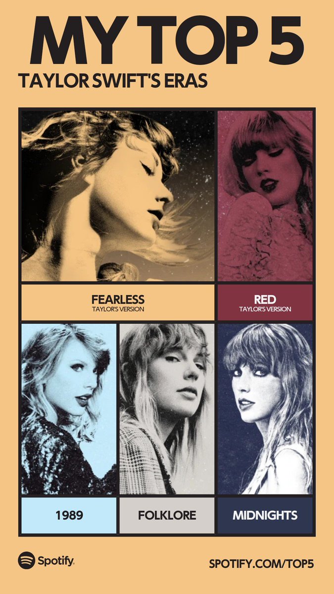 Kazooklyn's tweet photo. これがわたしのTaylor Swift Eras Top 5です。あなたのTop 5は？今すぐシェアしよう。https://t.co/P6NLl0HnkO
https://t.co/IwkguhUb3Z https://t.co/1oIx3sfSNX