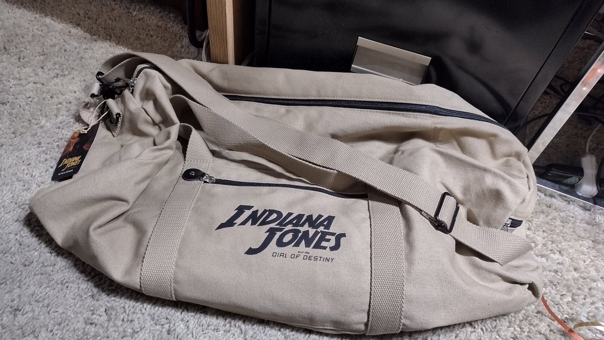 Got this super nice duffle bag when I saw the Indiana Jones movie a few weeks ago. Those were simpler times!
