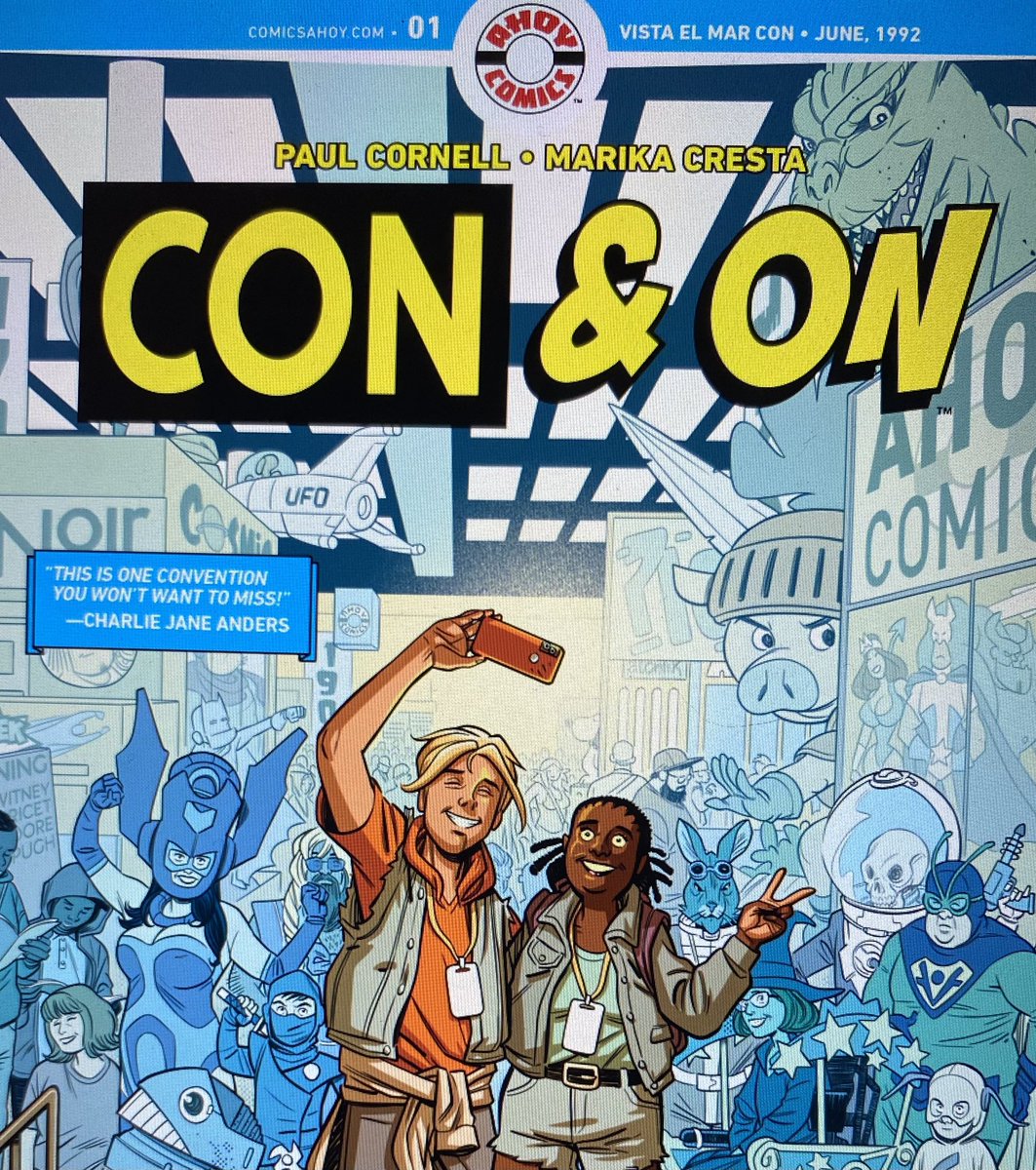 Cohost @JasonDKim3 recomemded this one to me - a super fun celebration of comic conventions from @AhoyComicMags @MarikaCresta #paulcornell