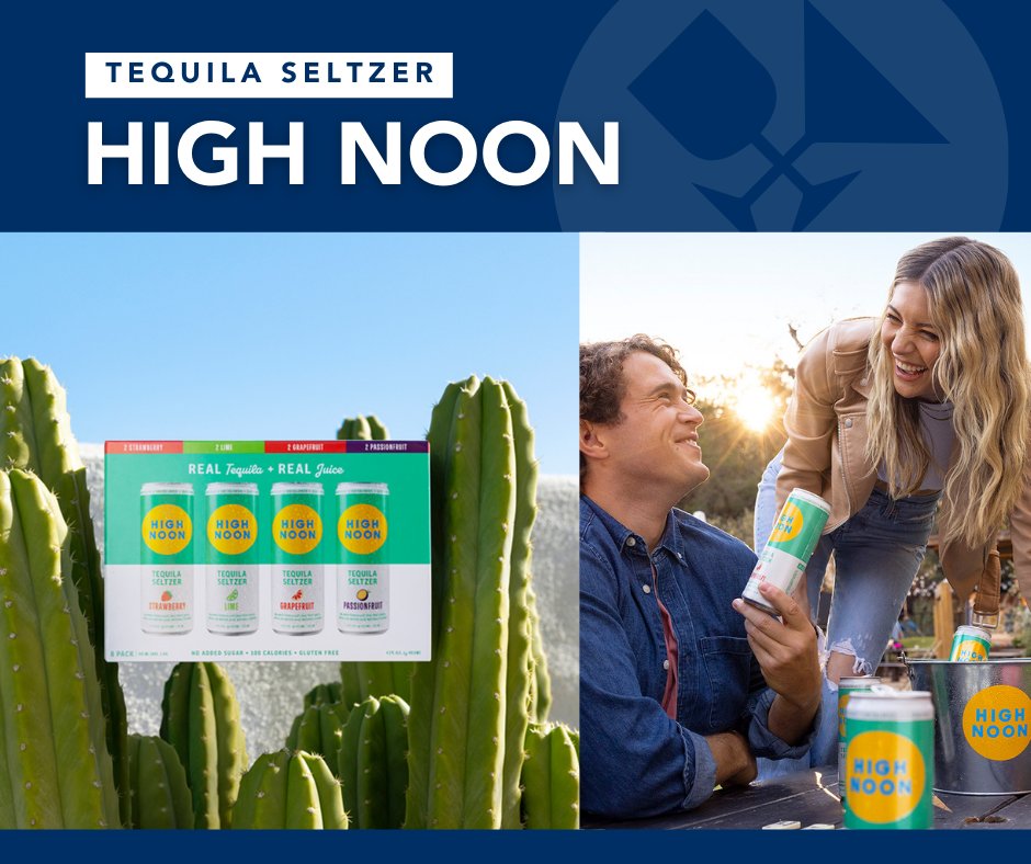 Sun-soaked flavors ready for any occasion! From poolside (Pool 8-packs), party favorites (Variety 12-pack), relaxing getaways (Tropical 8-pack), and spontaneous fiestas (Tequila Seltzer variety 8-pack), <a href="/HighNoonSunSips/">High Noon</a> has you covered!