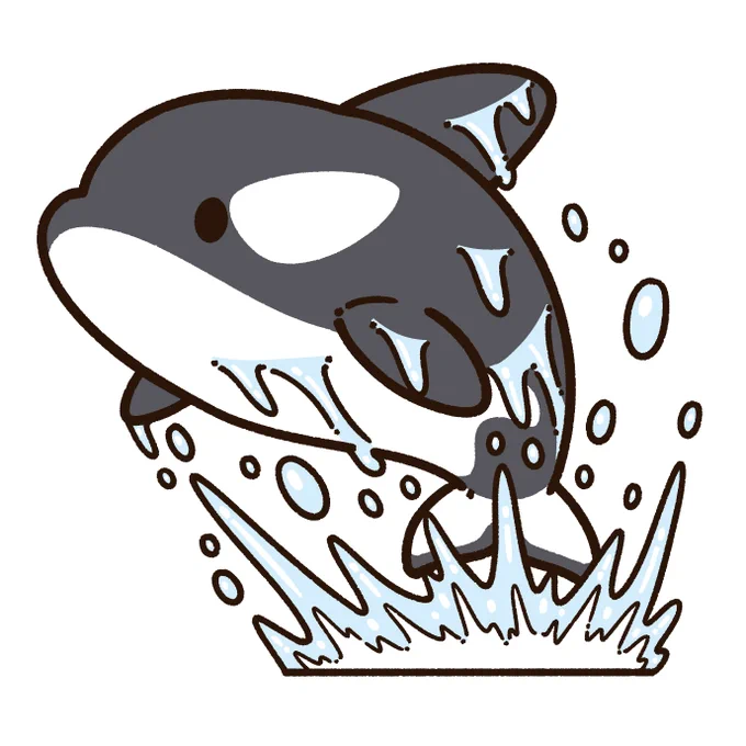 書道家RIHOさん()のご依頼で、イラストを描かせていただきました!  「グッズにできる可愛いシャチ」というご要望だったので… ぼくなりにデフォルメして描きました!  ステッカーやアクスタなどのグッズにしやすいようなレイアウトにしています! (水しぶきとノーマルの2バージョン)