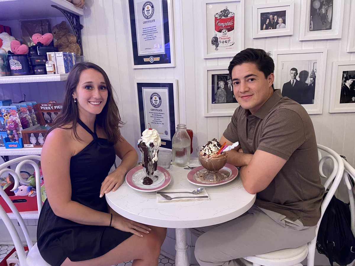 mscrowder123's tweet photo. Ice cream selfie at serendipity! ⁦@SHARDEECRYSTAL⁩ ⁦@JackLoweSrES⁩ https://t.co/r0D3lQ6vlu