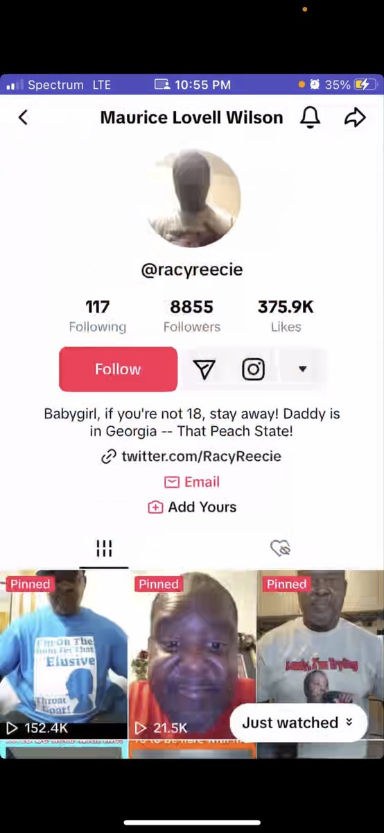 _T3L3PH0N3_'s tweet photo. @RacyReecie Is Creepy and i think he has bad vibes. he creeps me out. get help https://t.co/k3nc02vldb