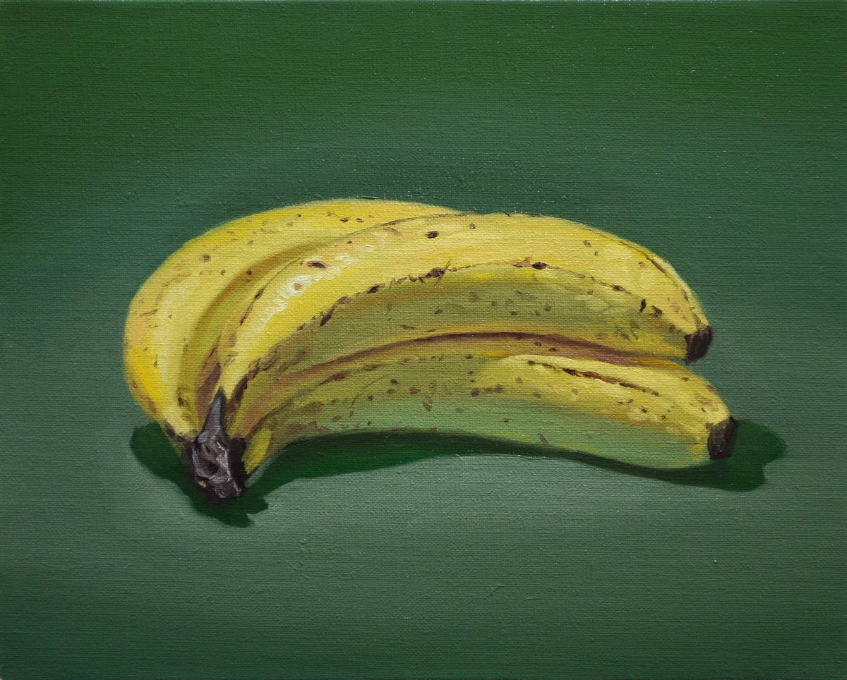 油彩画　よいバナナ 油彩画 よいバナナ banana | Etsuko Suzuki ｜インテリア絵画 アートの