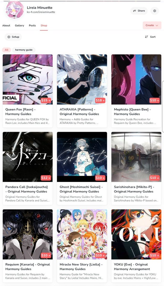 LireiaMinuette's tweet photo. 19 harmony guides and counting~ What will the 20th guide be? ☆ You choose!!
Please drop a song suggestion and I'll pick one and upload. Requester gets the completed guide for free!
https://t.co/RXkNUzWkDd
#harmonyguides #envtuber #vtubercommissions #vtuberuprising #youtaite https://t.co/hB1uUVQqic