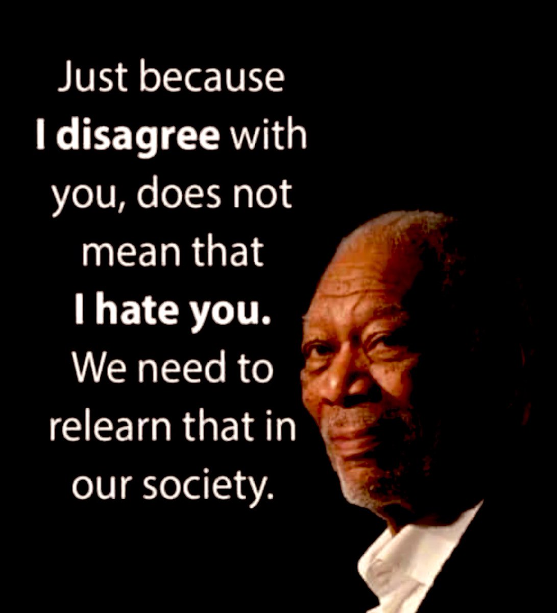 Just because I disagree with you, does not mean that I hate you.  We need to relearn that in our society. #AgreeToDisagree #Inspiration #ThinkBIGSundayWithMarsha