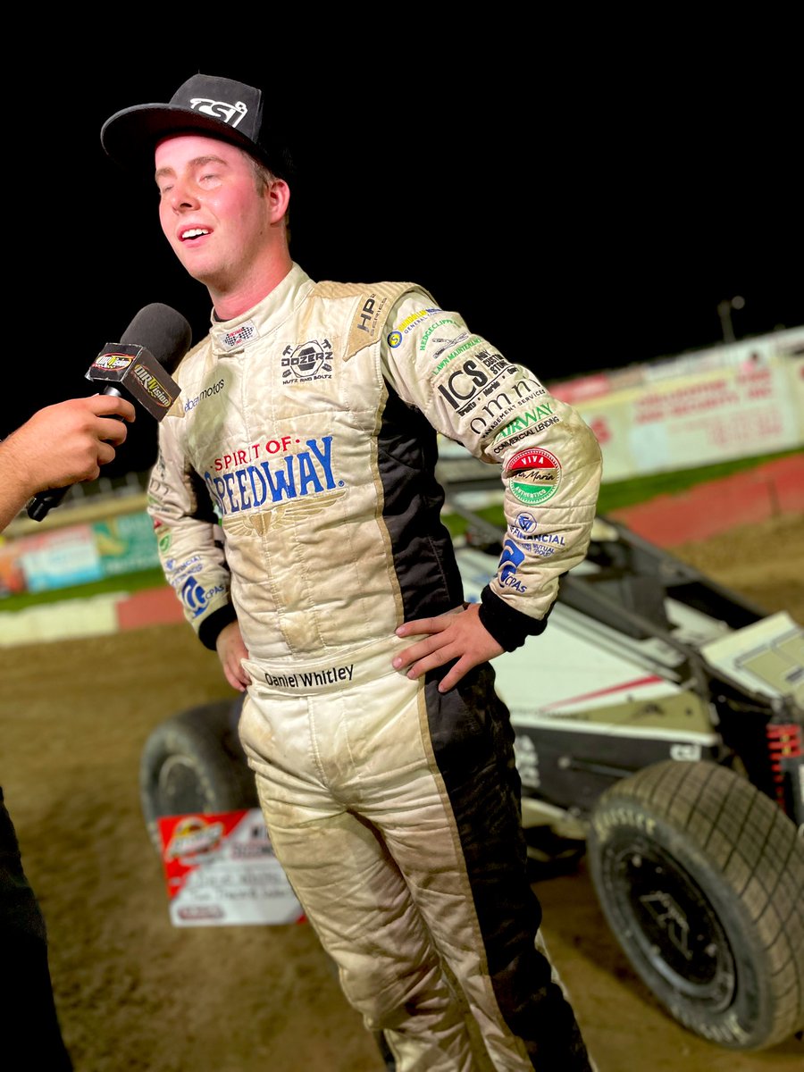 He led 28 laps in this race, but <a href="/DWhitley57/">Daniel Whitley</a> comes up one spot short in pursuit of his first national Midget Feature win.

He tried to slide a lapped car in Turn 3 on the last lap but couldn’t close the door as <a href="/jadeavedisian/">Jade Avedisian</a> slipped by on the bottom for the win.

Still, the