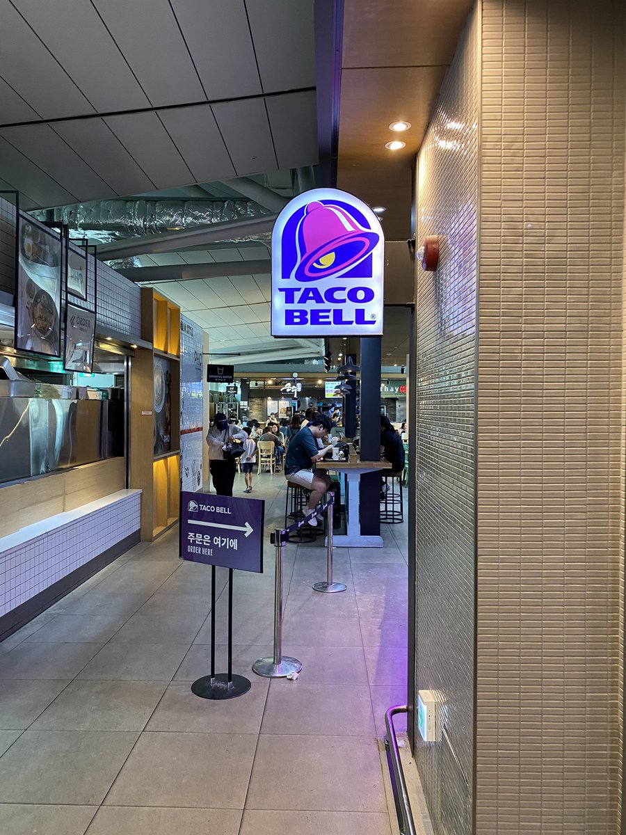MPDrumTech's tweet image. Korean Taco Bell @ airport… Heading to Hong Kong