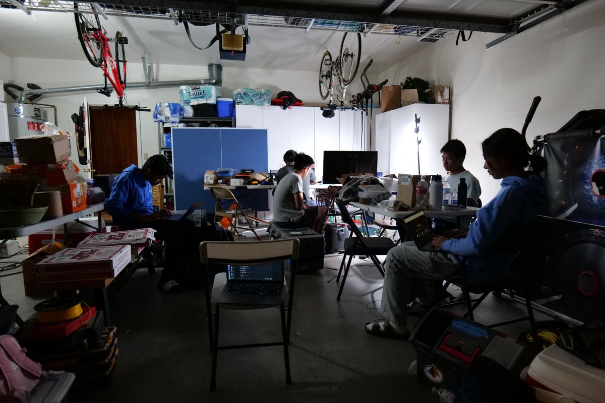 AVBotz's tweet photo. Day 54: Elections &amp; Another Late Night

Photo 1: Future president, Angad Bhargav, giving his speech 

Photo 2: Midnight grind

Photo 3: Craig running DHD task in the simulator 

Photo 4: Eaton installing a new PCB for the MCU 

See you tomorrow! https://t.co/htYlI2fU6K