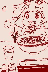 ちかごろのらくがき ラーメンたぬき