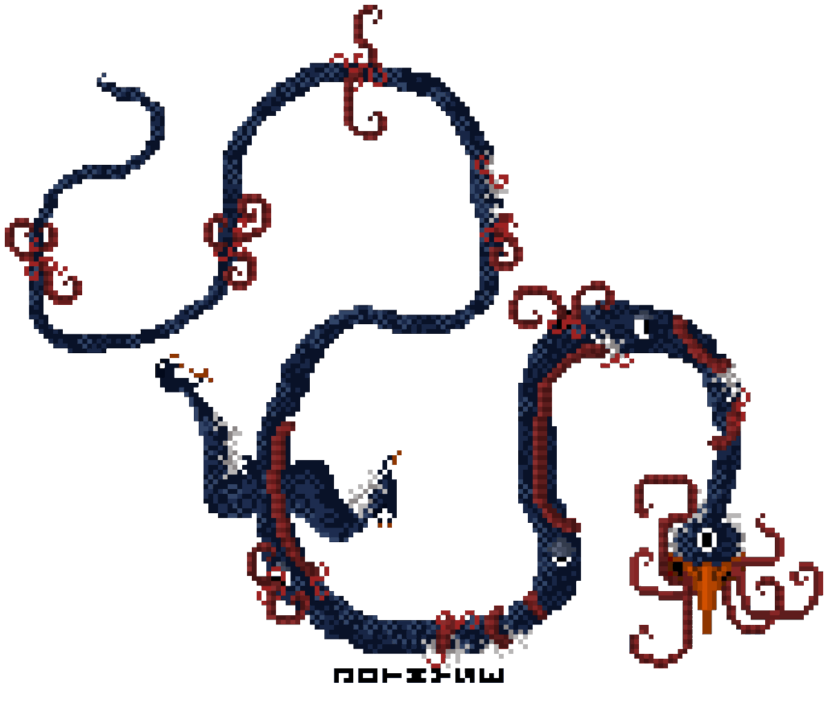 gothycrip's tweet photo. Here we go, for #CryptidInJuly, I dediced on a Snallygaster, which is a silly name for a silly thing. Thank you to @MarisasHorror for the fun prompt, I'll definitely be doodling some more :)
#pixelart #pixelartist 
Support me here: 
https://t.co/7CNRVGNFyX
https://t.co/EvREeIWoec https://t.co/GiXsPtxBbN